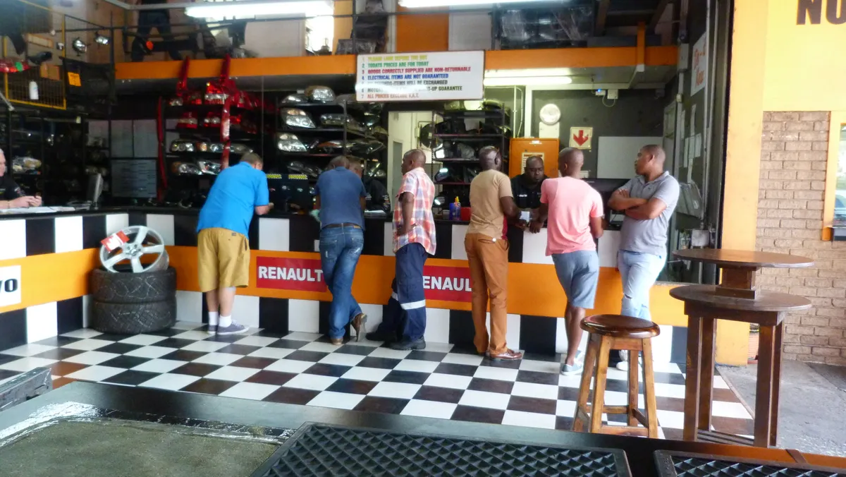 Customers being served at the Sparesboyz parts counter