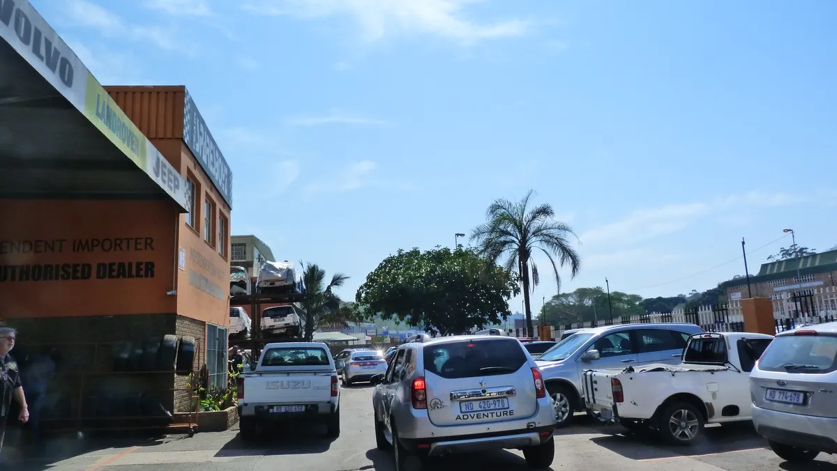 Sparesboyz yard with vehicles and parts in Briardene, Durban